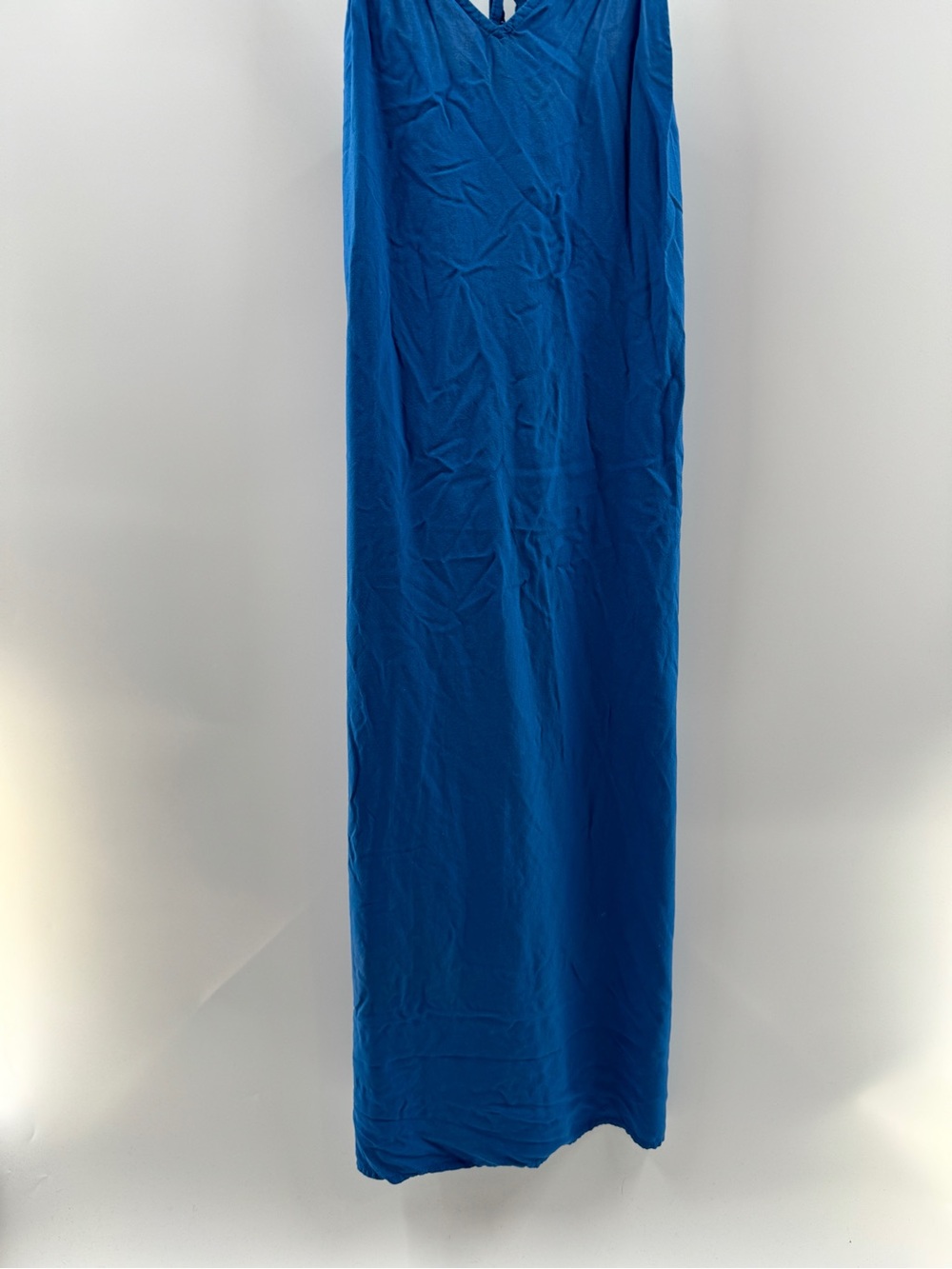 Old Navy Blue Maxi Dress Women's Small Adjustable Straps Side Slit - Picture 3 of 7